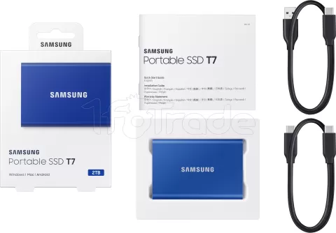 Photo de Disque SSD NVMe externe Samsung T7 - 2To  (Bleu)