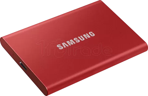 Photo de Disque SSD NVMe externe Samsung T7 - 2To  (Rouge)