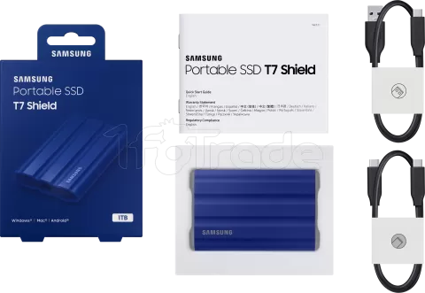 Photo de Disque SSD NVMe externe Samsung T7 Shield - 1To  (Bleu)