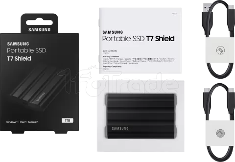 Disque SSD NVMe externe Samsung T7 Shield - 1To (Noir) pour professionnel,  1fotrade Grossiste informatique