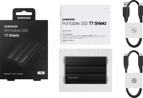 Photo de Disque SSD NVMe externe Samsung T7 Shield - 1To  (Noir)