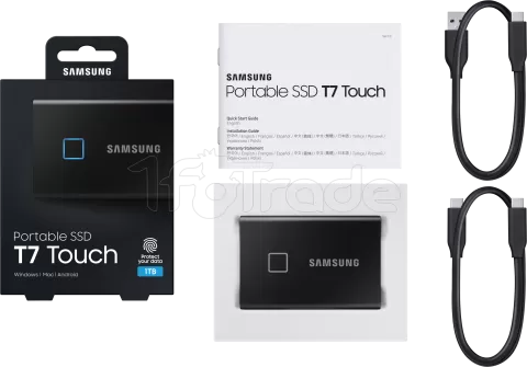 Photo de Disque SSD NVMe externe sécurisé Samsung T7 Touch - 1To  (Noir)