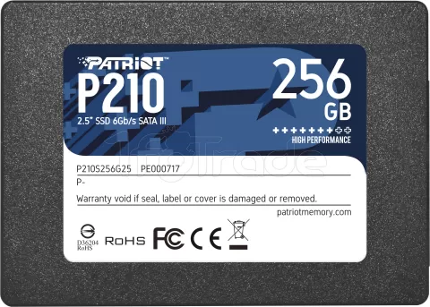 Photo de Disque SSD Patriot P210 256Go - S-ATA 2,5"