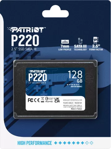 Photo de Disque SSD Patriot P220 128Go - S-ATA 2,5"