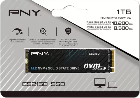 Photo de Disque SSD PNY CS2150 1To  - NVMe M.2 Type 2280