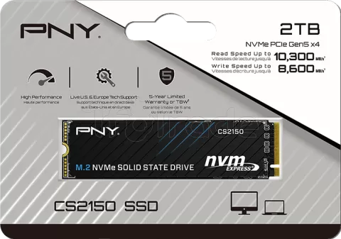 Photo de Disque SSD PNY CS2150 2To  - NVMe M.2 Type 2280