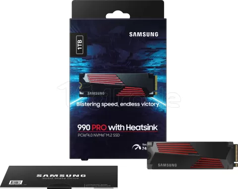 Photo de Disque SSD Samsung 990 Pro 1To avec dissipateur - NVMe M.2 Type 2280