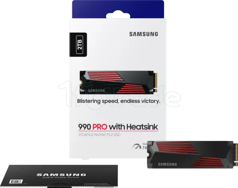 Photo de Disque SSD Samsung 990 Pro 2To  avec dissipateur - NVMe M.2 Type 2280