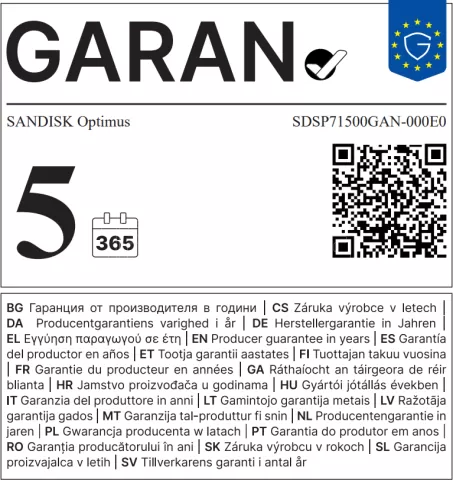 Photo de Disque SSD Sandisk Optimus GX 7100 2To - NVMe M.2 Type 2280