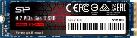 Photo de Disque SSD Silicon Power A80 512Go - NVMe M.2 Type 2280