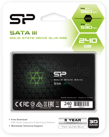 Photo de Disque SSD Silicon Power Slim S56 240Go - S-ATA 2,5"