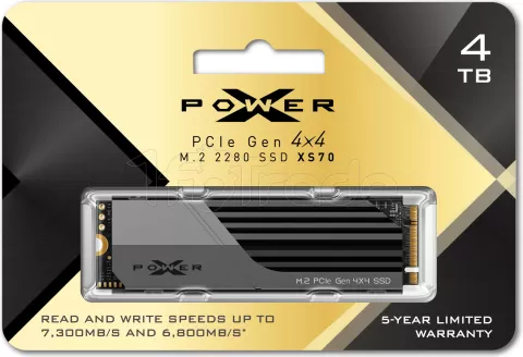 Photo de Disque SSD Silicon Power XS70 4To  - NVMe M.2 Type 2280