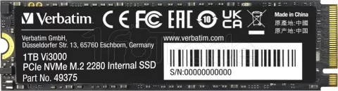 Photo de Disque SSD Verbatim Vi3000 1To  - NVMe M.2 Type 2280