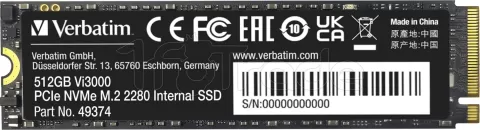 Photo de Disque SSD Verbatim Vi3000 512Go - NVMe M.2 Type 2280