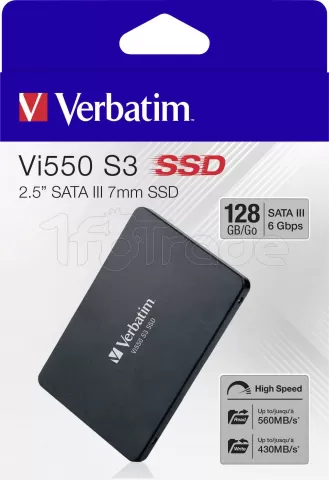 Photo de Disque SSD Verbatim Vi550 S3 128Go - S-ATA 2,5"