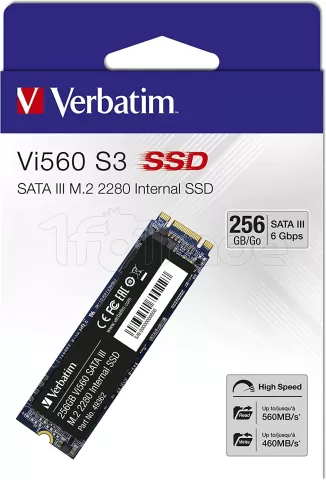 Photo de Disque SSD Verbatim Vi560 S3 256Go - S-ATA M.2 Type 2280