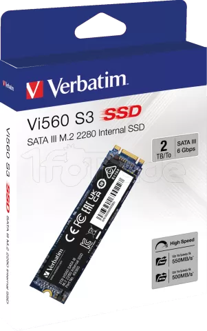 Photo de Disque SSD Verbatim Vi560 S3 2To - S-ATA M.2 Type 2280