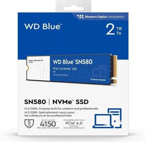 Photo de Disque SSD Western Digital Blue SN580 2To  - NVMe M.2 Type 2280