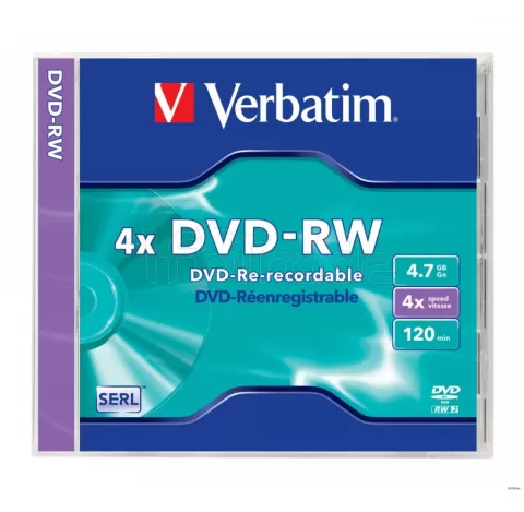 Photo de DVD-RW Verbatim 4,7 Go (boite de 5)
