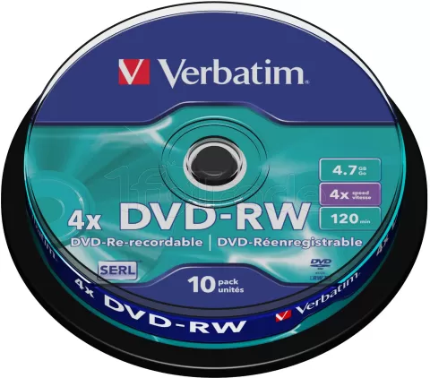 Photo de DVD-RW Verbatim 4,7 Go (spindle de 10)