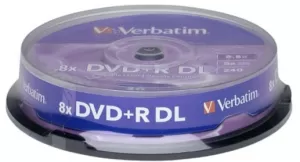 Photo de DVD+R DL Verbatim Double Couche 8,5 Go (Spindle de 10)