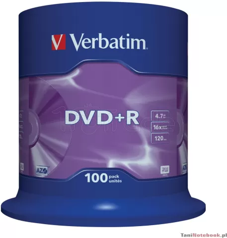 Photo de DVD+R Verbatim 4,7 Go (Spindle de 100)