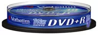 Photo de DVD+R Verbatim 4,7 Go (Spindle de 10)