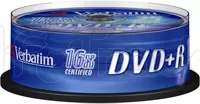 Photo de DVD+R Verbatim 4,7 Go (Spindle de 25)