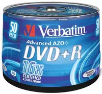 Photo de DVD+R Verbatim 4,7 Go (Spindle de 50)