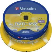 Photo de DVD+RW Verbatim 4,7 Go (Spindle de 25)