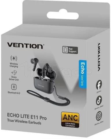 Photo de Ecouteur intra-auriculaire Bluetooth Vention Echo Lite (Noir)