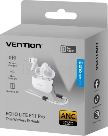 Photo de Ecouteur intra-auriculaire Bluetooth Vention Echo Lite Plus (Blanc)