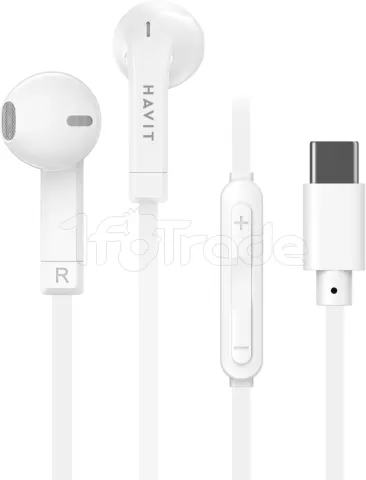 Photo de Ecouteurs Havit E336C USB-C (Blanc)