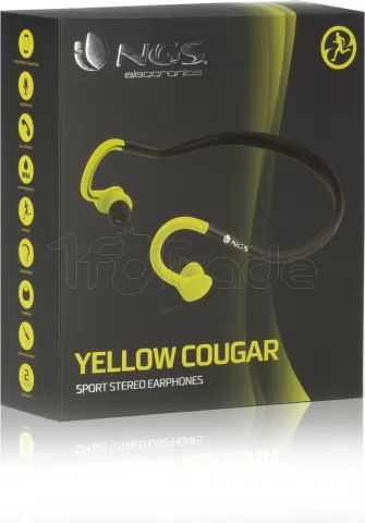 Photo de Ecouteurs intra-auriculaire avec micro NGS Cougar (Noir/Jaune)