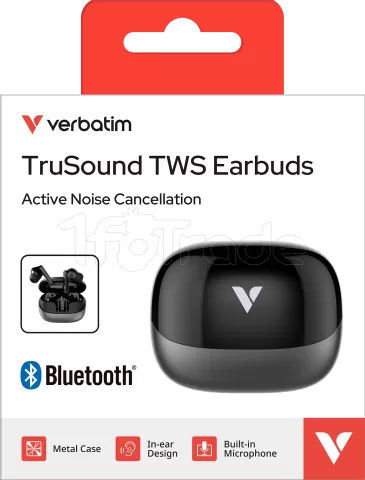 Photo de Ecouteurs intra-auriculaire Bluetooth Verbatim TruSound ANC (Noir)