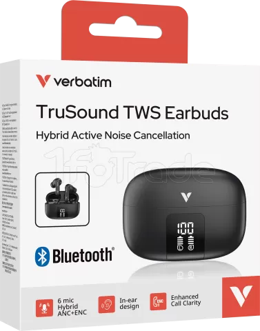 Photo de Ecouteurs intra-auriculaire Bluetooth Verbatim TruSound Hybrid (Noir)