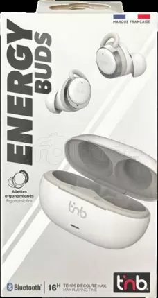 Photo de Ecouteurs intra-auriculaire sans fil T'nB Energy Buds (Blanc)