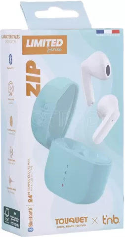 Photo de Ecouteurs intra-auriculaire sans fil T'nB Zip (Bleu)