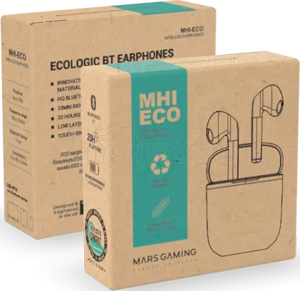 Photo de Ecouteurs intra-auriculaires Bluetooth Mars Gaming MHI-Eco (Blanc)