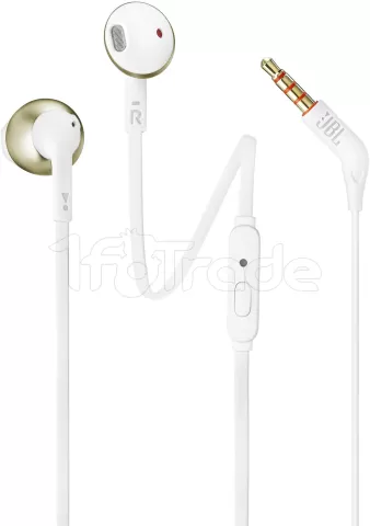 Photo de Ecouteurs intra-auriculaires JBL Tune 205 (Blanc/Or)