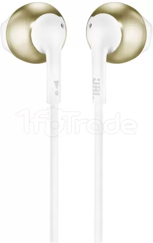 Photo de Ecouteurs intra-auriculaires JBL Tune 205 (Blanc/Or)