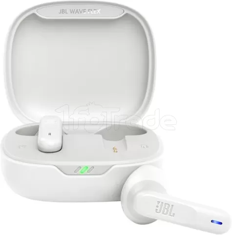 Photo de Ecouteurs intra-auriculaires sans fil Bluetooth JBL Wave Flex (Blanc)
