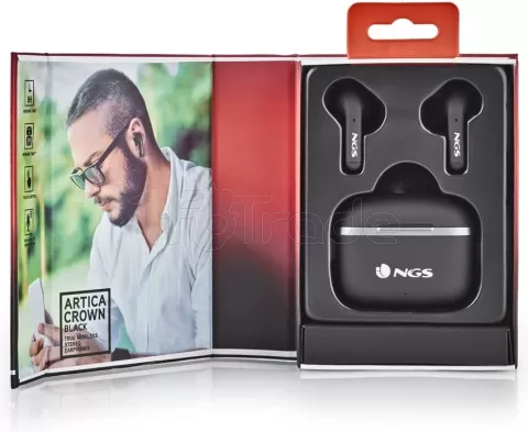 Photo de Ecouteurs intra-auriculaires sans fil Bluetooth NGS Artica Crown (Noir)