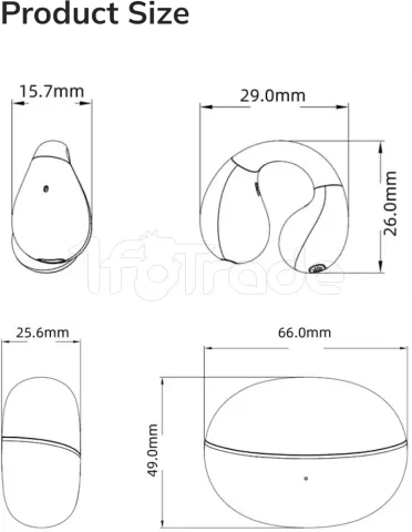 Photo de Ecouteurs sans fil QCY Crossky C30 (Noir)