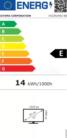 Photo de Ecran 22" Iiyama Prolite XU2292HSU-B6 Full HD 100Hz (Noir)