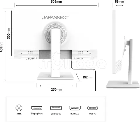 Photo de Ecran 22" JapanNext JN-IPS2152FHDR-T Full HD (Blanc)