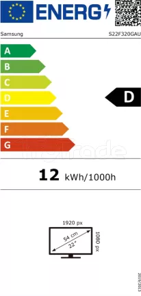 Photo de Ecran 22" Samsung Essential S3 S32GF Full HD 120Hz (Noir)