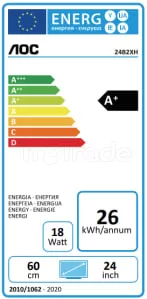 Photo de Ecran 24" AOC 24B2XH Full HD (Noir)