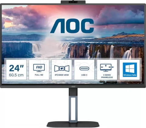 Photo de Ecran 24" AOC 24V5CW Full HD (Noir)