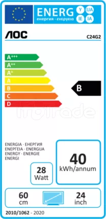 Photo de Ecran 24" AOC C24G2AE/BK Full HD (Noir) 165Hz